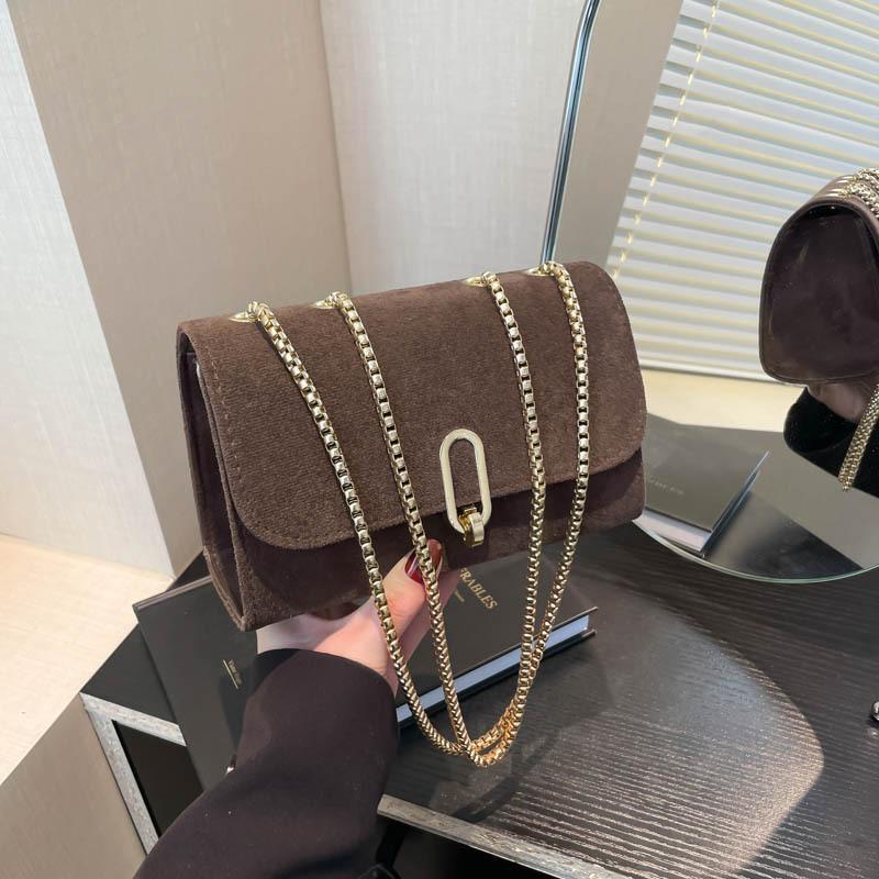 Ausländischer Stil einfache Persönlichkeit Mode einfarbig 2025 Frühling lässig Retro Schloss Einzel Schulter Crossbody kleine quadratische Tasche Frau