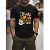 European Sizes Men'S Short-Sleeve Summer Casual T-Shirt Featuring a Easy Guitar And Bass Print