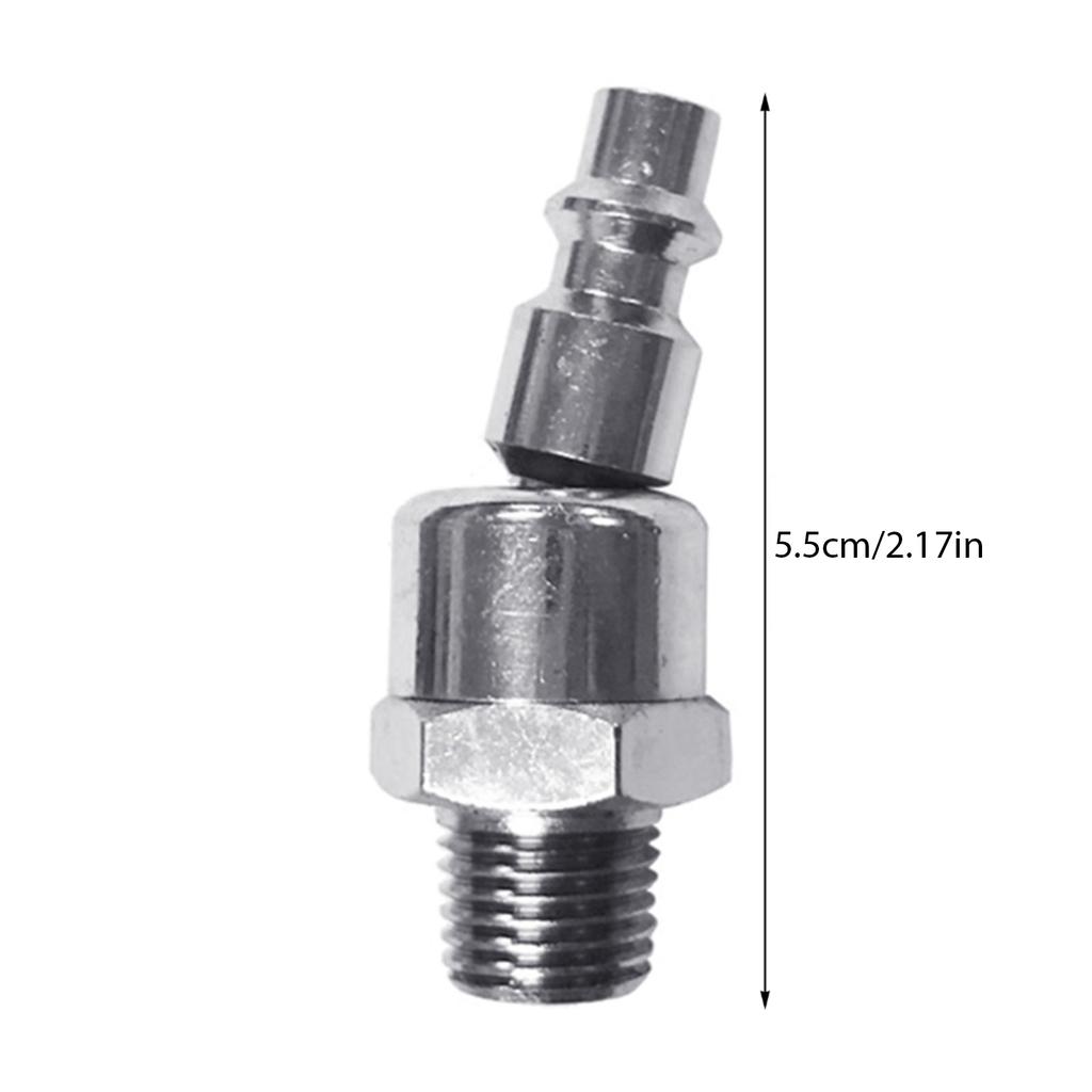 Industrial 1/4" NPT Male Thread Air Hose Fittings and Compressor Accessories Automotive-Steel Swivel Coupler Plug 2 Pack