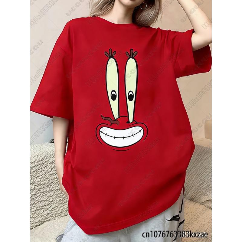 Summer Cartoon 3D Print T-shirts For Women Casual Street Hip Hop Tshirts Kawaii Sleepwear For Couple Y2K Loose Tops