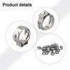 25pcs Stainless Steel Hose Clamps Single Ear Stepless For Sealing Various Hoses Fit Various Hose Diameters