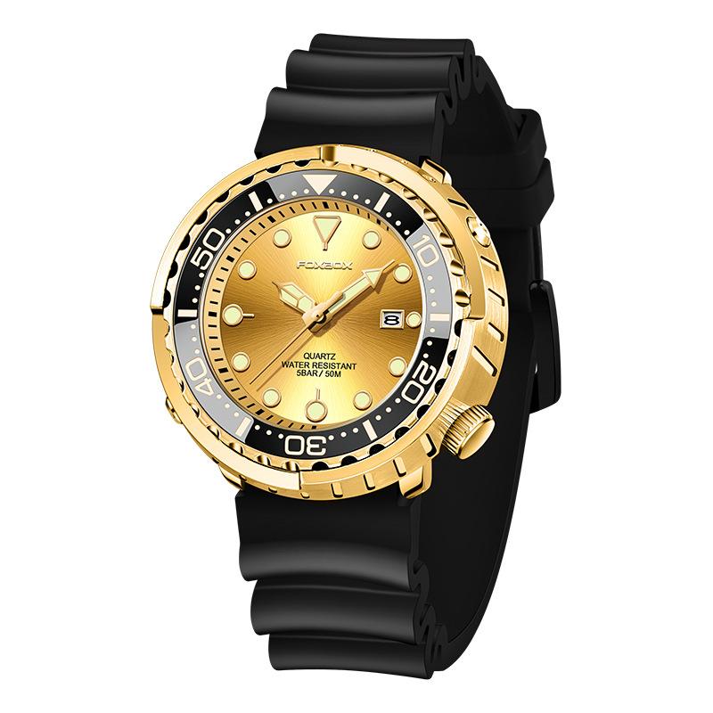 LIGE FOXBOX Herren-Quarzuhr Dreizeiger-Datum Wasserdicht Business-Armbanduhr Schwarzes Edelstahl