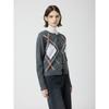 Cc Collect. Women Argyle Round Neck Cardigan C254ksl037