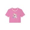 Sportswear Logo Animal Print Short Sleeve T-Shirt Women Tops Playful-Pink HM4621675