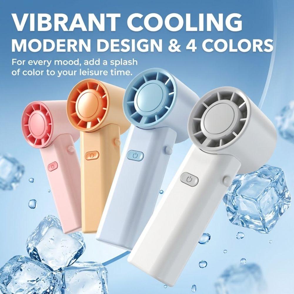 3 Gears Mini Handheld Fan USBRechargeable Cooling Fan Portable Pocket Neck Fan  Summer Essentials