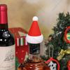 3D Printed Christmas Santa Hat For Wine Alcohol Bottles Ornament Home Xmas Decor Gift