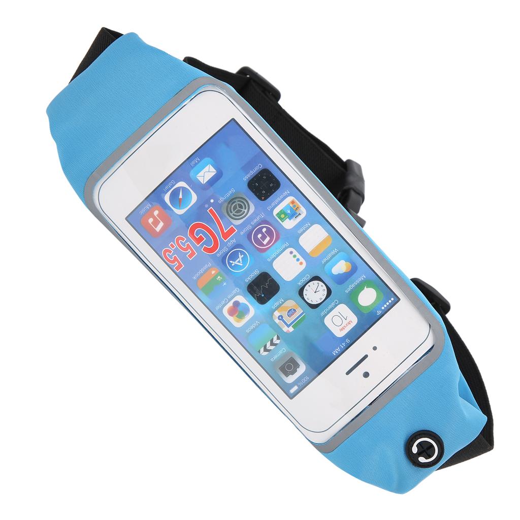 Waterproof Touch Screen Phone Waist Bag Sports Running Waist Bag Phone Antitheft Belt(Blue )