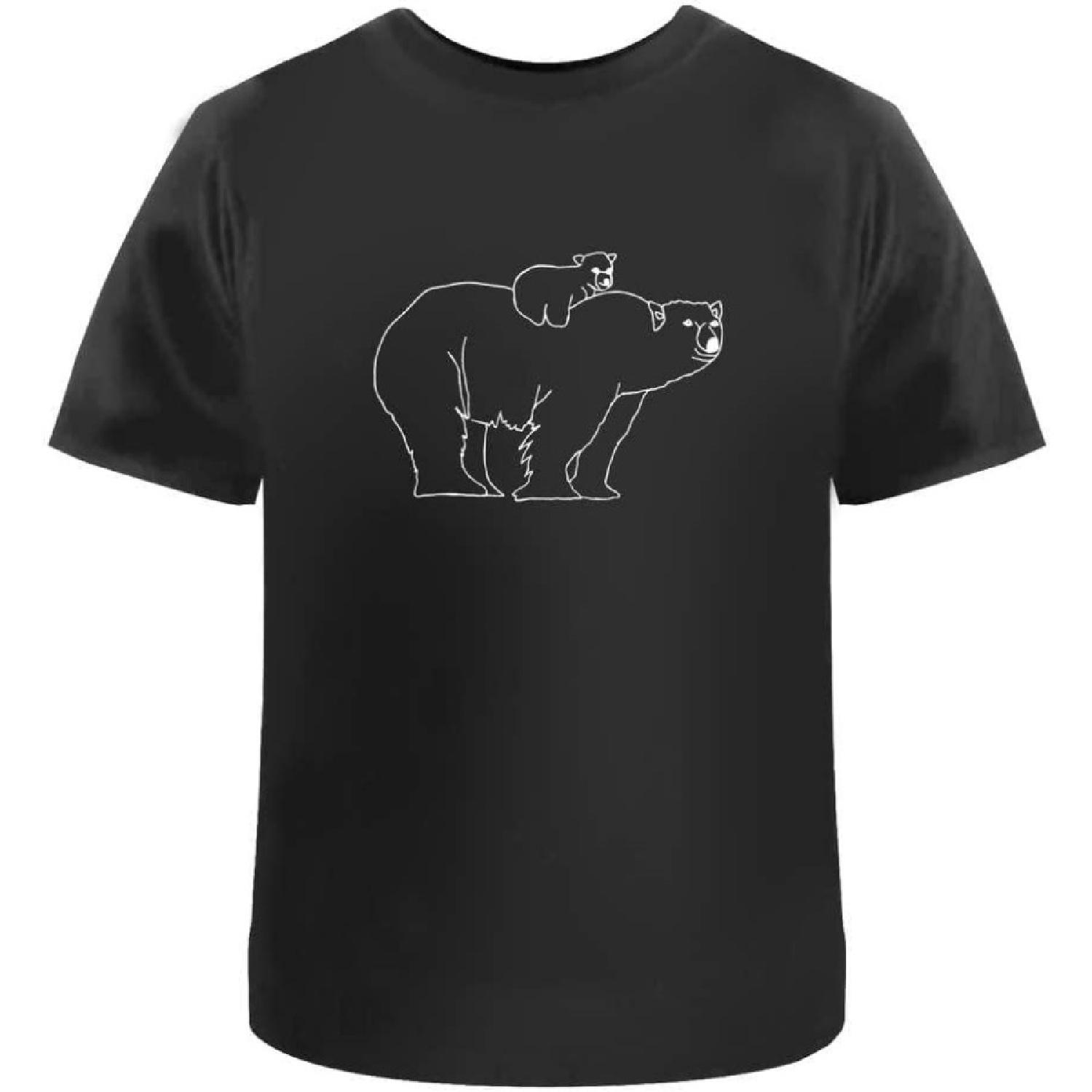 Polar Bear & Cub Unisex T-Shirt - 100% Cotton (S-XXL) (TA021045) S