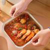 10Pcs 20Cm Air Fryer Aluminum Foil Pan Food Containers Square Oven Bbq Tray Oil-Proof Non-Stick Baking Tool Kitchen Supplies