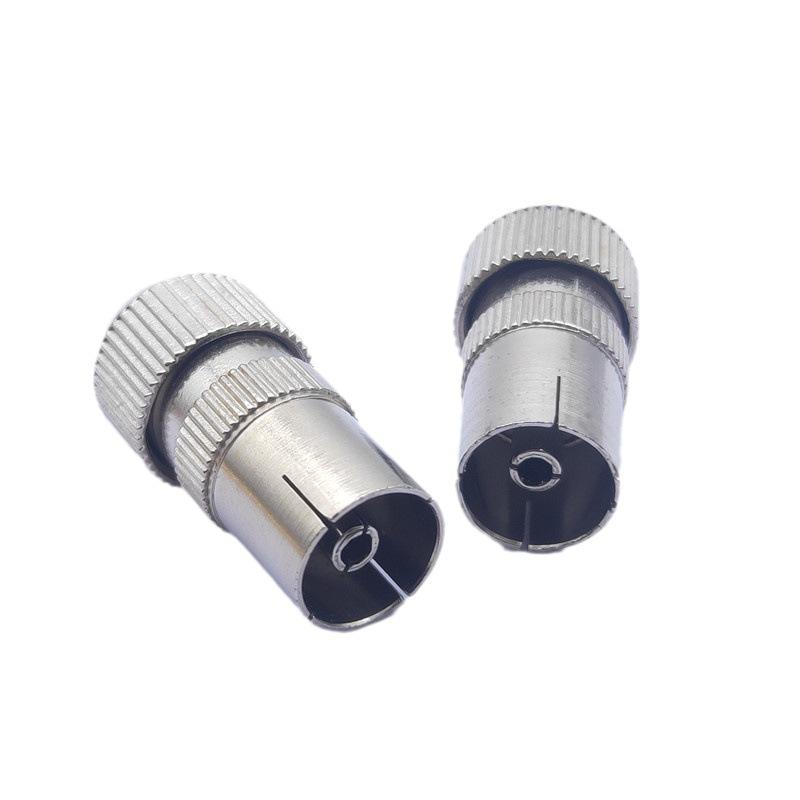 

Nickel-Plated TV Antenna Plug, 9.5mm Female Connector, Bamboo Joint Design