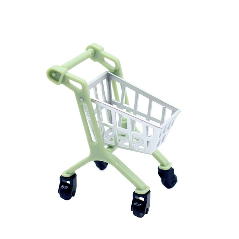 1:12 Puppenhaus Miniatur Trolley Supermarkt Einkaufswagen Hand LKW Kinder Rollenspiel Spielzeug Puppenhaus Zubehör