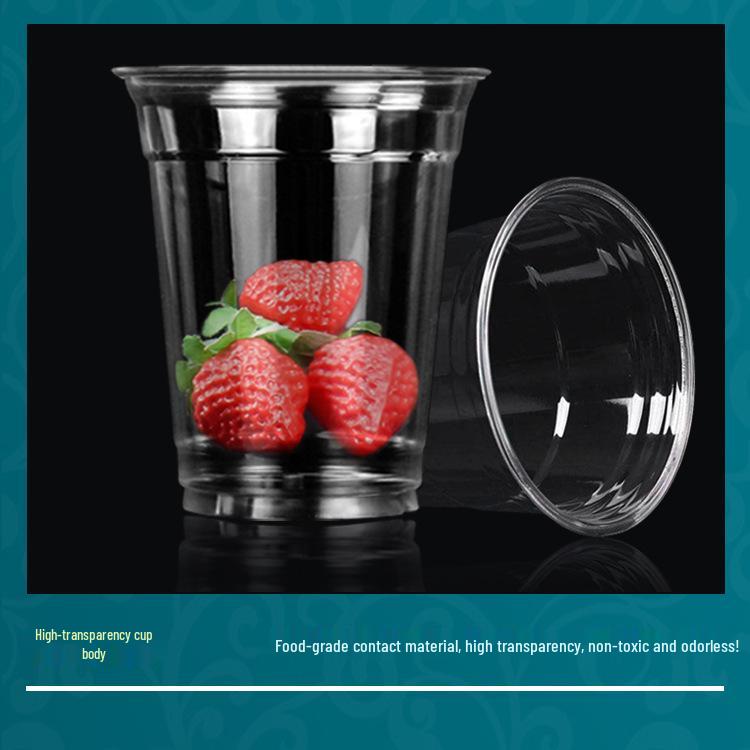 Leak-Proof PET Plastic Beverage Cup with Lid – Transparent Disposable Coffee & Cold Drink Cup