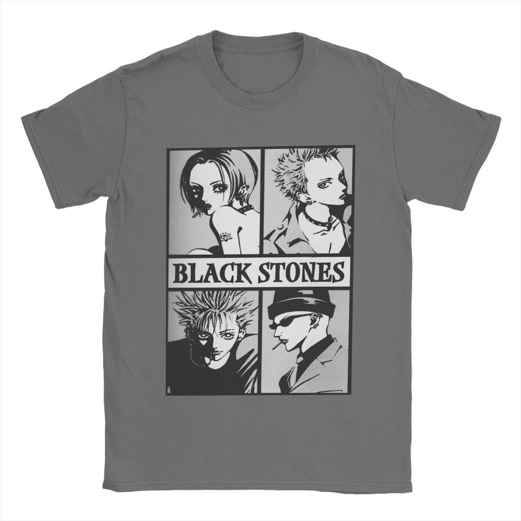 Nana Osaki Anime Black Stones T-Shirts für Herren Baumwolle Einzigartige T-Shirts Rundhals T-Shirts Kurzarm Oberteile Geschenkidee