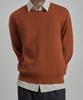 WORK ON BODY OFF Verno Semi-Overfit Round Neck Knit [Orange]