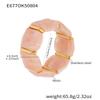 Fashion Colorful Resin Waterproof Wide Bangle Women's Punk-style 316 Stainless Steel Gold-plated Chunky Bracelet Y2K Zircon