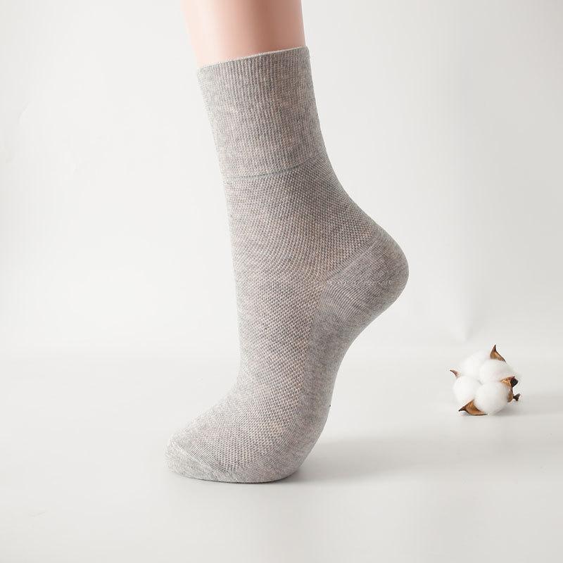 

Женские летние носки из чистого хлопка, сетчатые, дышащие и свободные, длиной до середины икры, послеродовые 44-48(1 pair) светло-серый