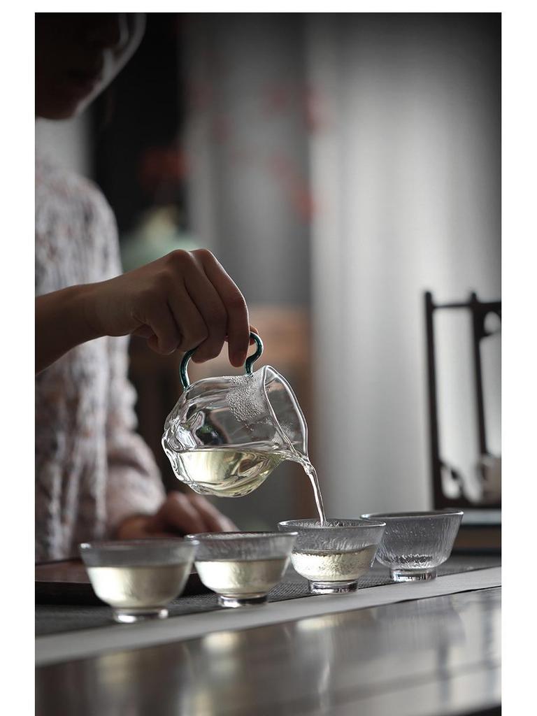 200ml Japanese Tea Fair Cup - Glass Serving Pitcher for Kung Fu Tea Ceremony