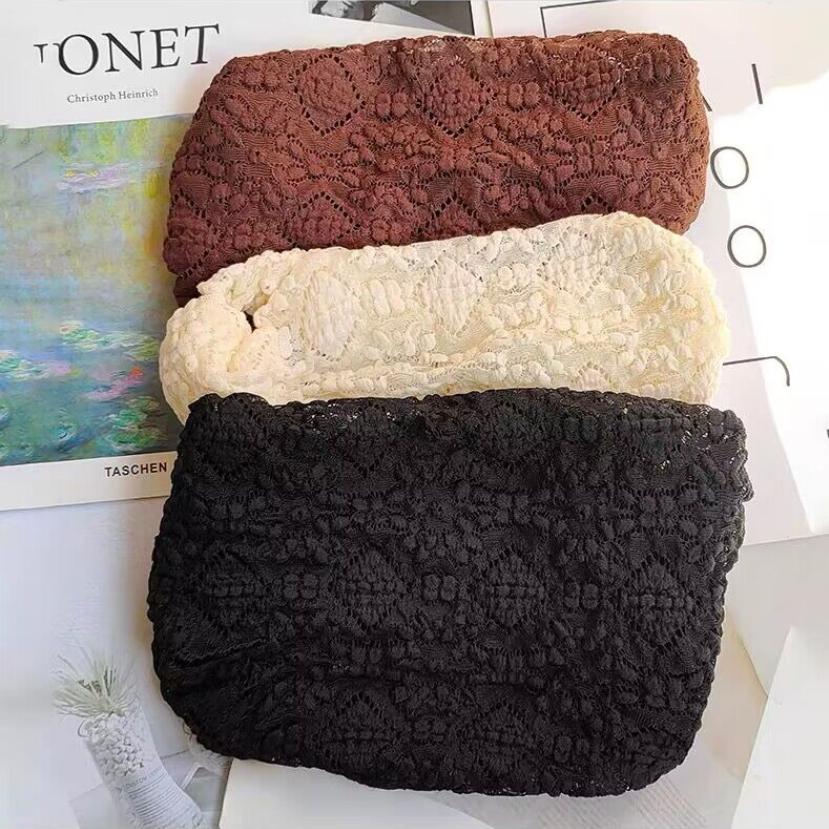 Solid Hollow Flower Headband Temperament Hair Hoop Korean Style Lace Hairbands Non Slip Headwear Girls Wide Side Head Wrap Gifts