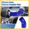 45 Degree 3 Inch to 3.5 Inch ID 4Ply Car Elbow Reducer Silicone Hose Coupler Intercooler Tube Intake Piping Blue 76-89mm Auto Replacement Parts
