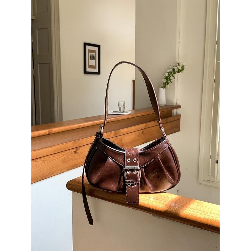 

Silver underarm bag women s pleated design shoulder bag girls high-end fashion solid color small handbag кофейный