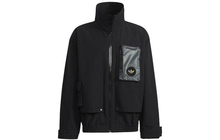 

Adidas Originals Jackets Men s Black Stand Collar Moderate Workwear H58069 XS