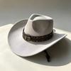Popular Western Cowboy Hat Men's and Women's Retro Ethnic Style Big-brimmed Knight Hat Suede Cowboy Hat