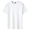 Męski bawełniany T-shirt z krótkim rękawem o luźnym kroju w jednolitym kolorze, rozmiar plus, młodzieżowy modny z rękawem do połowy.
