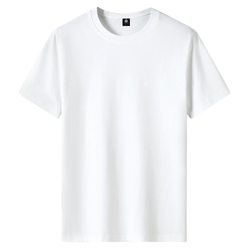 Men s Cotton Short Sleeve Loose Fit Solid Color T-Shirt, Plus Size, Youth Trendy Half Sleeve. S