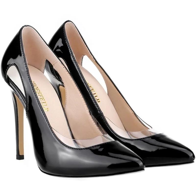 

Women Stilettos Pumps Fashion Sexy 11cm Hollow Pointed Toe High Heels Shoes New Spring Party Dress Wedding Shoes Plus Size 42 35