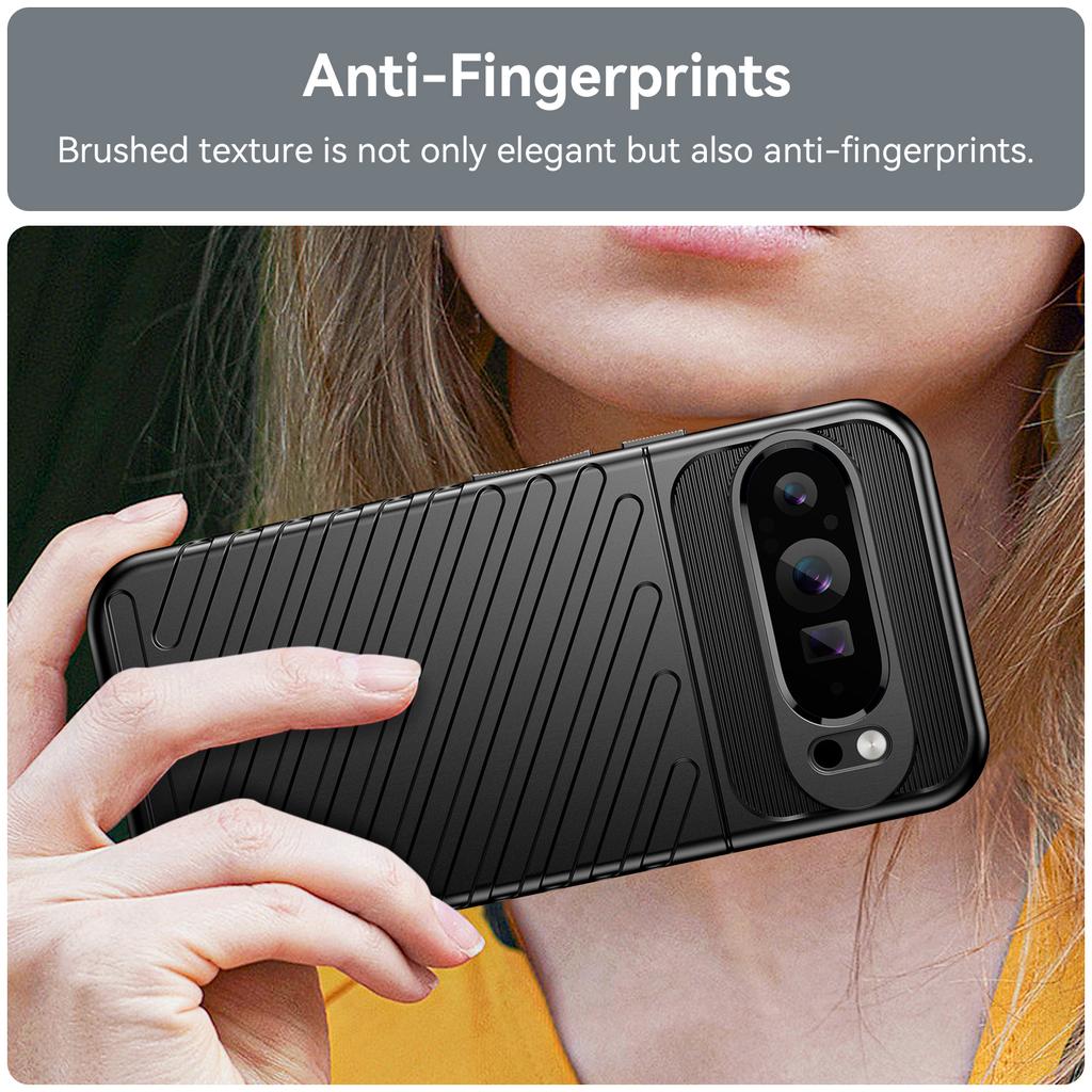 Capa Thunder Series para Google Pixel 9 Pro XL, capa de telefone TPU espessada, textura de sarja