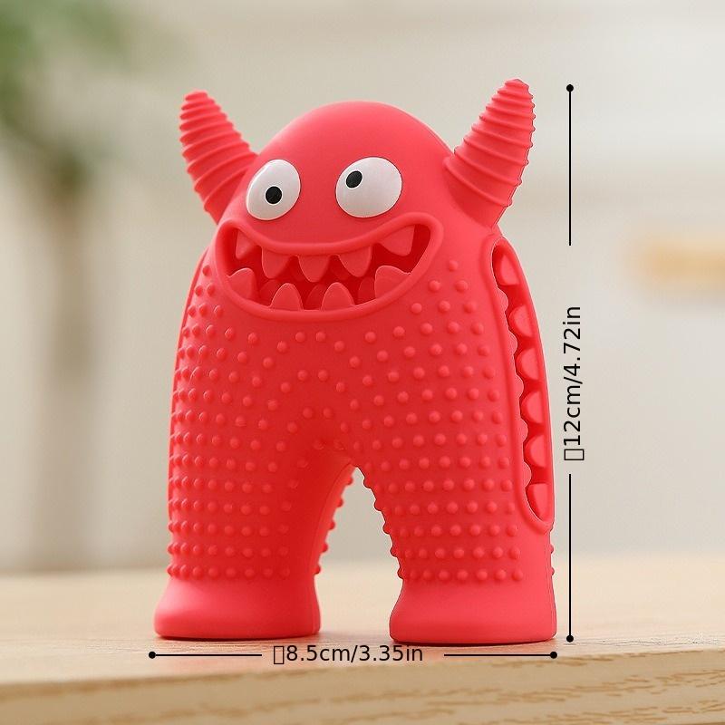 Cute Cartoon Monster Dog Chew Toy - Bite-Resistant, with Sound, Pet Molar and Dental Care Supplies