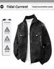 Men's Gray PU Leather Stand Collar Retro Workwear Jacket for Spring/Autumn