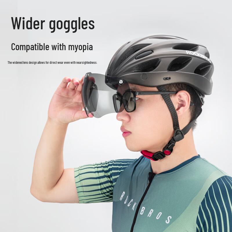 Rockbros Large Size Bicycle Helmet with Goggles