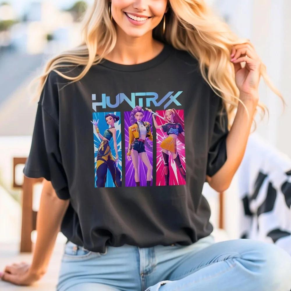 Demon Hunters Shirt Huntrix T Shirt Huntrix Girls T Shirt Mira Rumi Joey Shirt Demon Hunter Merch Gift For Fan Kpop Movie Shirt