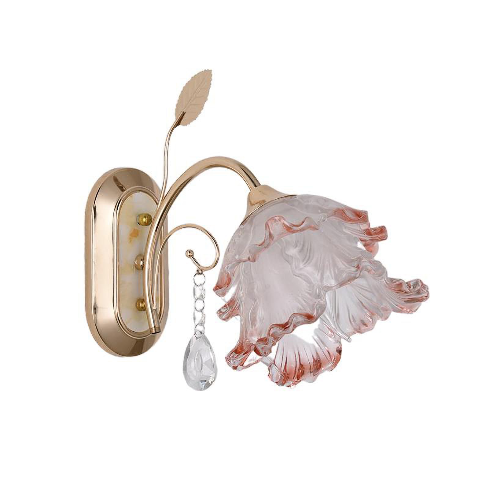 

KY LEE Bracket Lamp, Glass Flower Wall Lamp, Stylish, Simple, Antique Design for Bedrooms, Dining Rooms, Entryways, and Bathrooms. Modern, Simple,