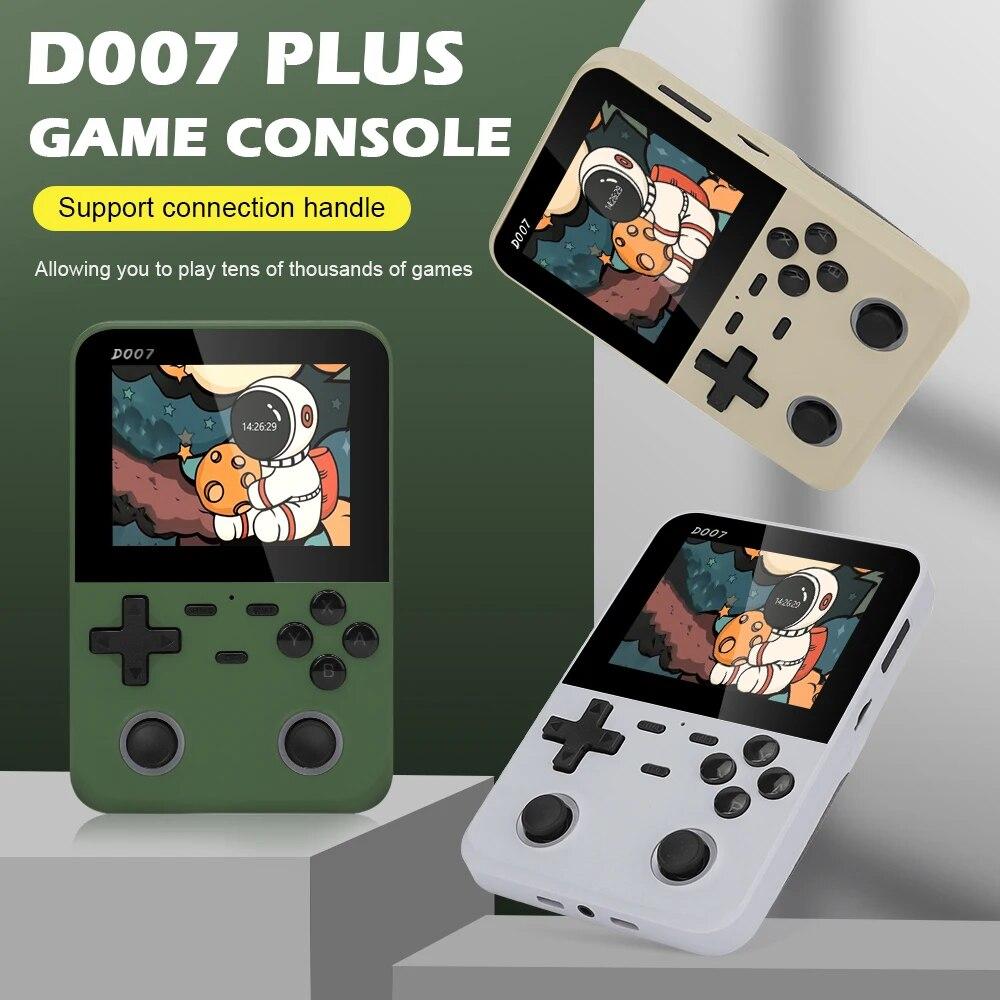 

НОВАЯ D007 PLUS Портативная игровая консоль в стиле ретро 3,5-дюймовый IPS-экран 10000 Классические игры Ручной игровой плеер Подарок детям
