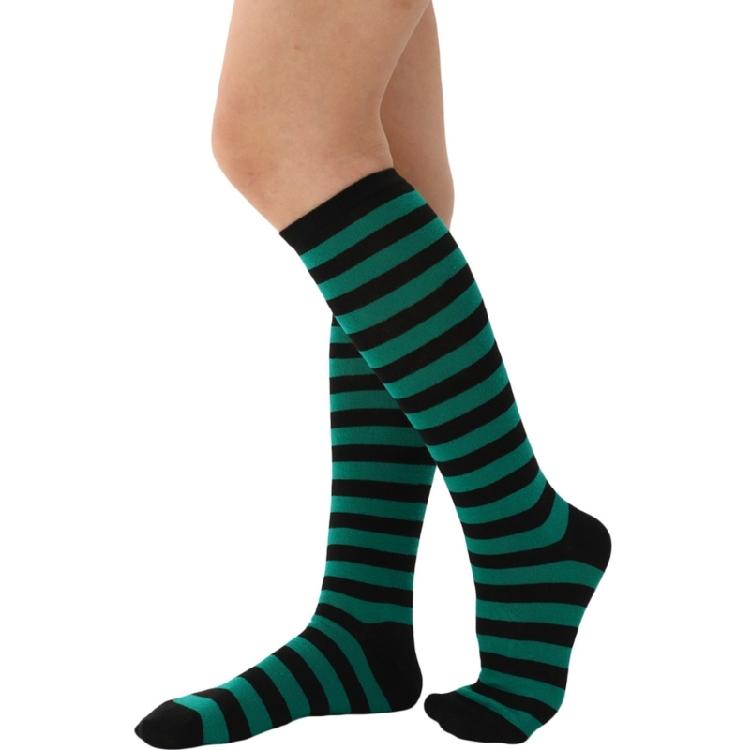Gestreifte Kniestrumpfe Gestreifte Schlauchstrumpfe Strumpfe Lange Stiefelsocken für den täglichen Gebrauch, Halloween Cosplay Party Kostüm