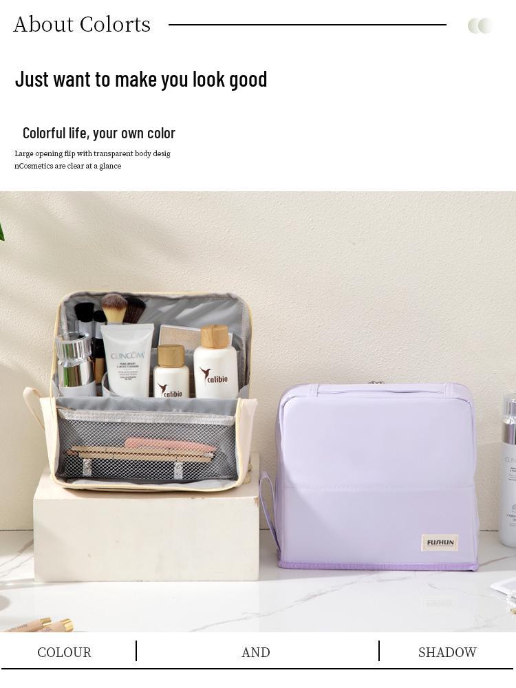 Premium Reise-Make-up-Tasche mit großem Fassungsvermögen und unterteilter Aufbewahrung