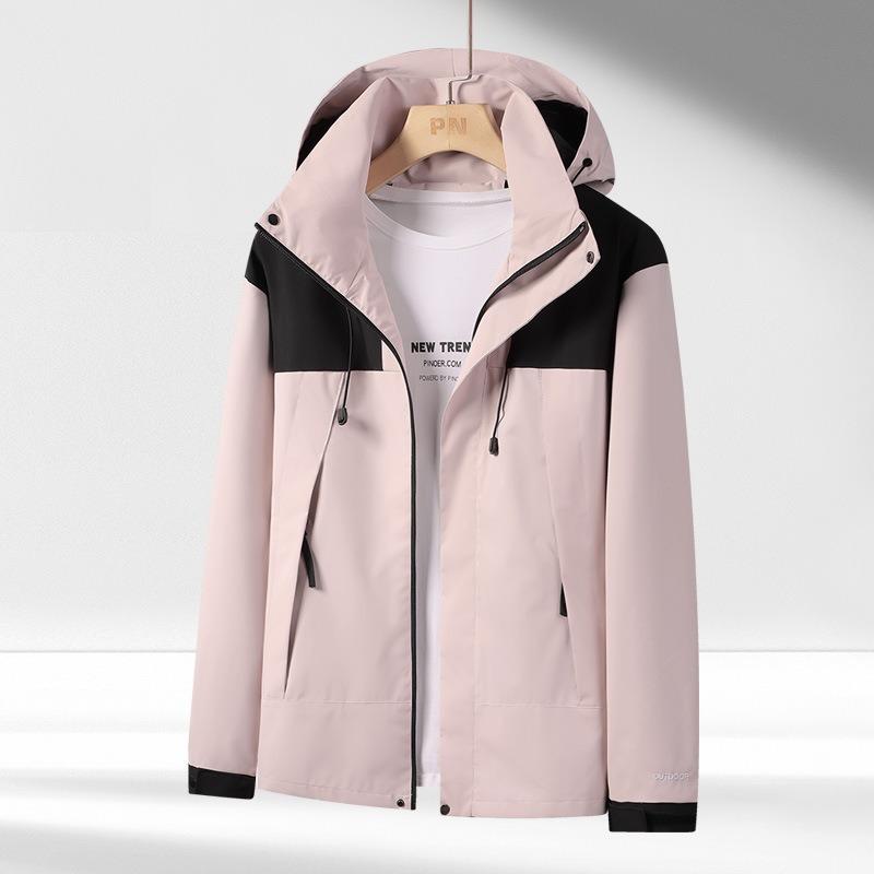 Spring and Autumn Men's and Women's Household Jackets Removable Hats Mountaineering Jackets Sports Jackets