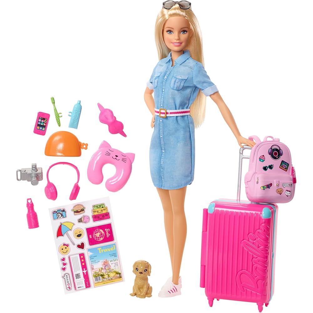 

Barbie Dreamhouse Adventure Pink Travel Set Doll House Playset for Role Play Ages 3 and Up