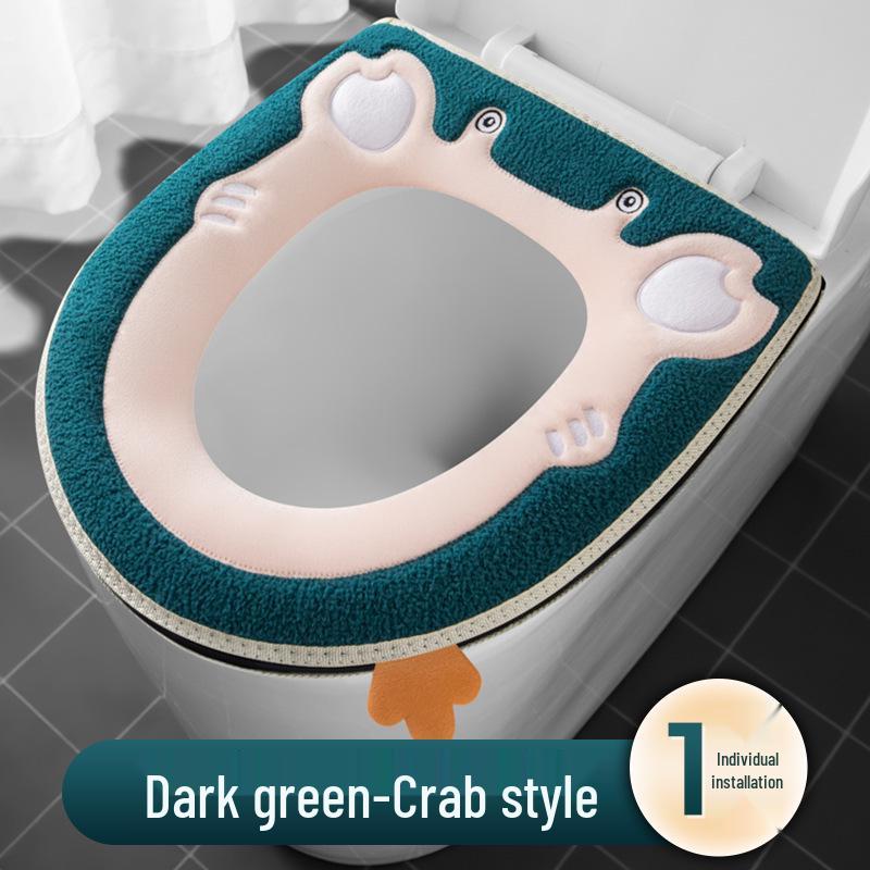 Waterproof Cute 4-Season Toilet Seat Cushion with Zipper