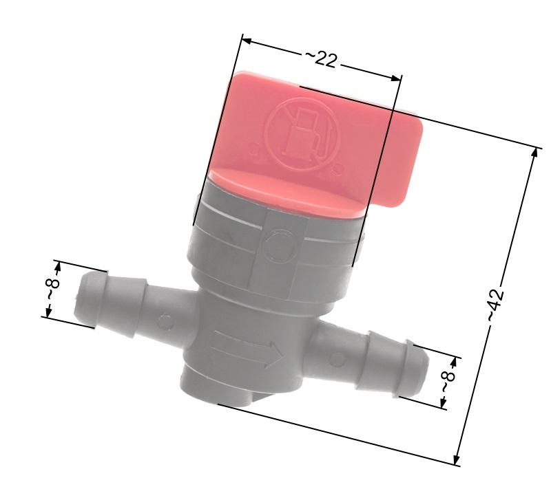 

B&S 1/4 Inch Flow-Through Fuel Valve. 494768 493960 Nz617