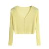Women's 2025 V-Neck Ice Silk Knit Summer Cardigan – Lightweight Sun Protection Cover-up
