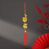 2027 Chinese New Year Goat Hanging Ornaments Gold Lucky Design Red Tassels Spring Festival Home Wall Decor