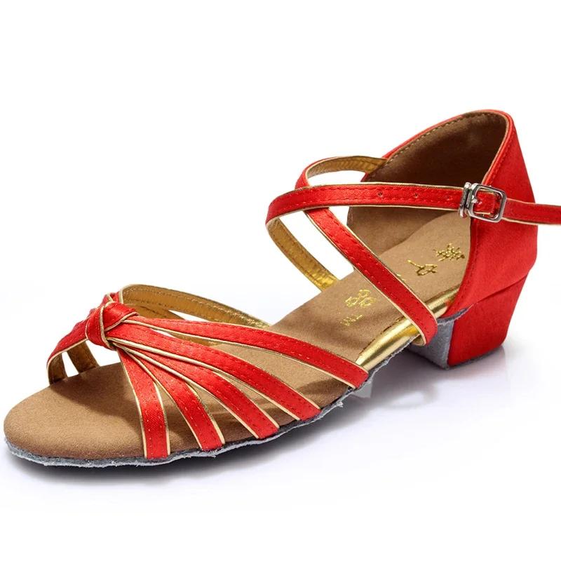 Tanzschuhe Mädchen Tanzschuh Sommer Kind High Heel Sandale Lateinischer Tanzschuh Weich besohlt Quadratischer Tanzschuh Übungs-Tanzschuh