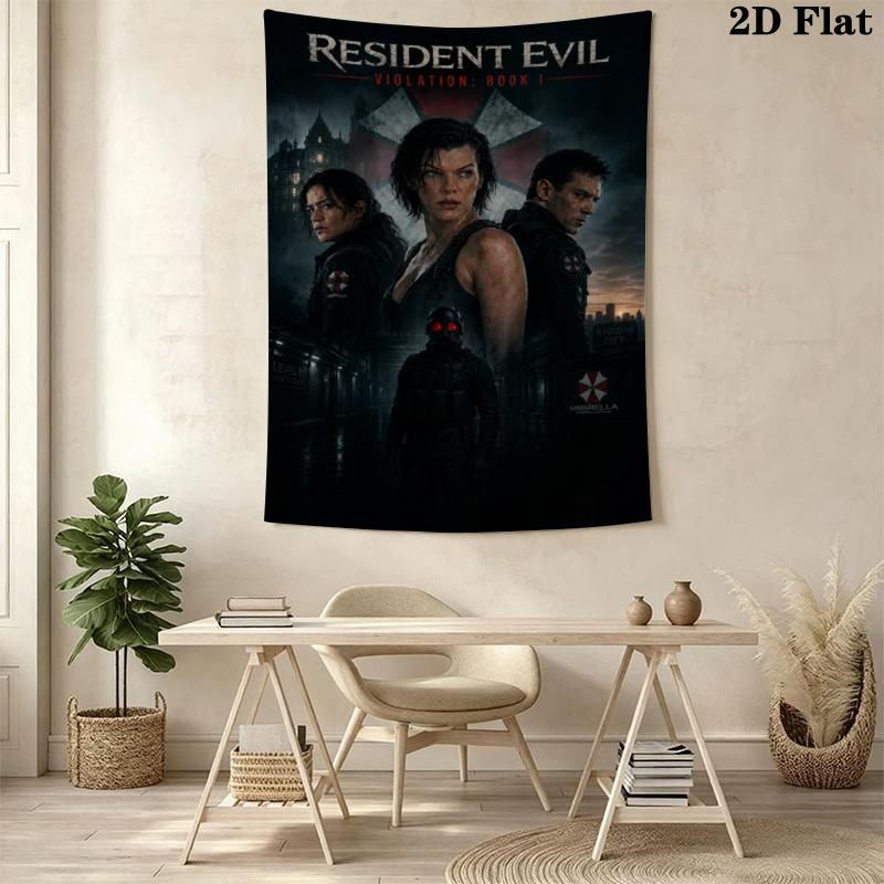 Resident Evil Violation Book I Tapestry Wallmounted Background Cloth Work Of Art Background Cloth Home Decor