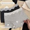 Big Size Ladies Spring and Autumn Lace Cotton Big Hip Extended Cotton Antibacterial Crotch Four Corners Briefs