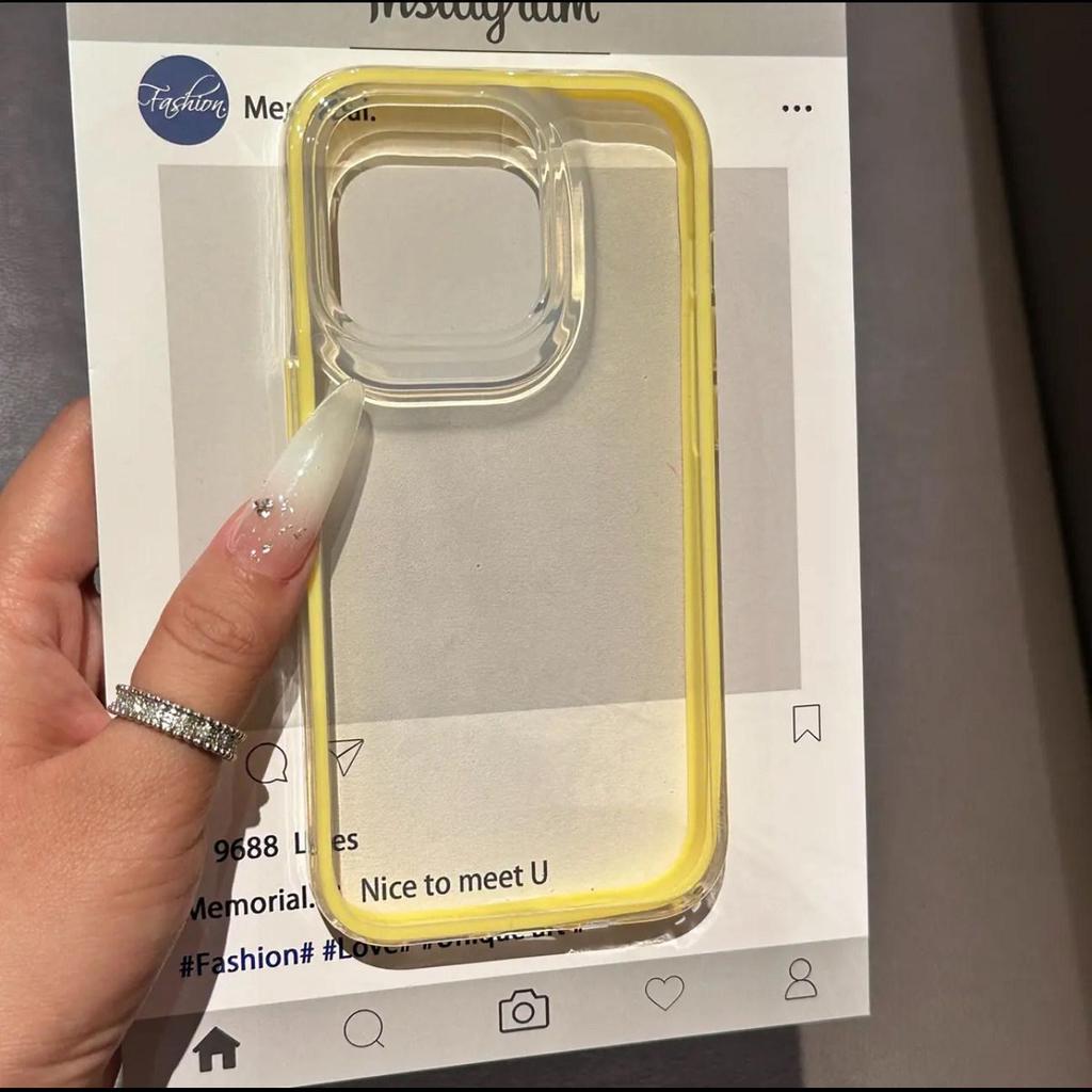 Transparent Dopamine Phone Case for iPhone 14/16 Plus/17 Pro Max