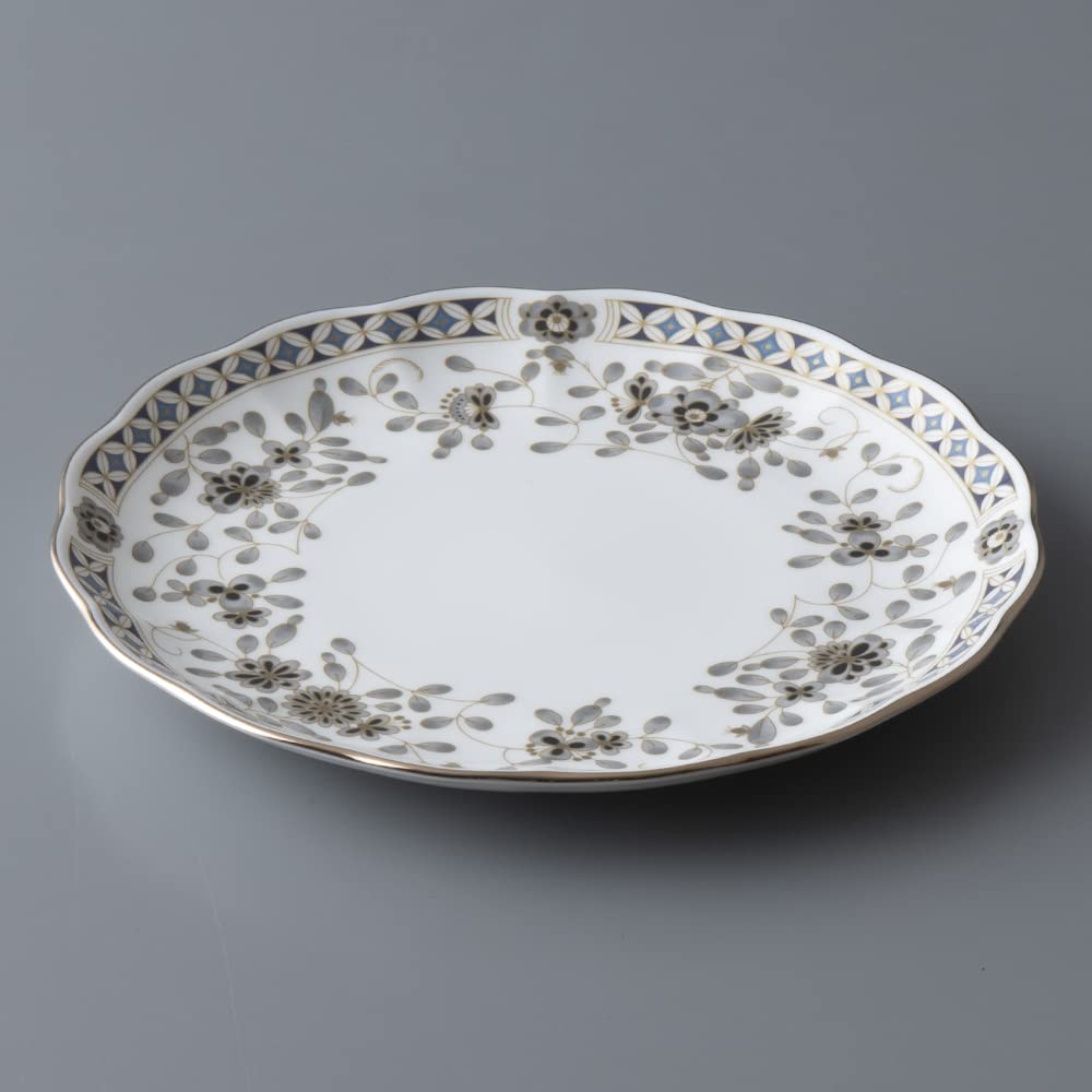 NARUMI Milano Plate (Black), 19cm, Made in Japan, 52443-1410