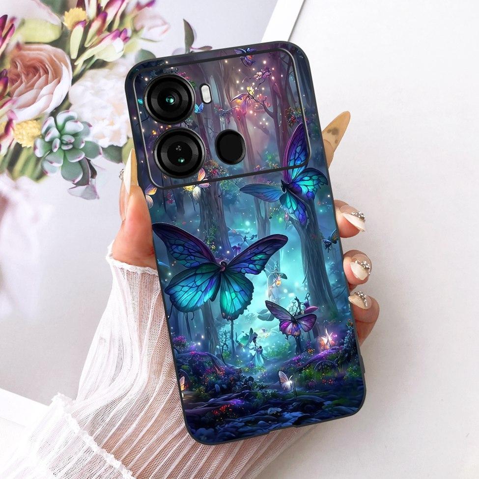 Coque Pour ITEL P40 Housse P662L Silicone Chat Mignon Mode Drôle Peinte Funda Pour P40 ITEL P 40 Coque de Téléphone